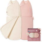 Momcozy Airflow Baby Swaddle, 100% Cotton Lightweight & Ultra Breathable, Ideal for Hot Sleeper Baby, Reduce Startle Reflex, Newborn Boys Girls Registry Essentials, 2-Pack