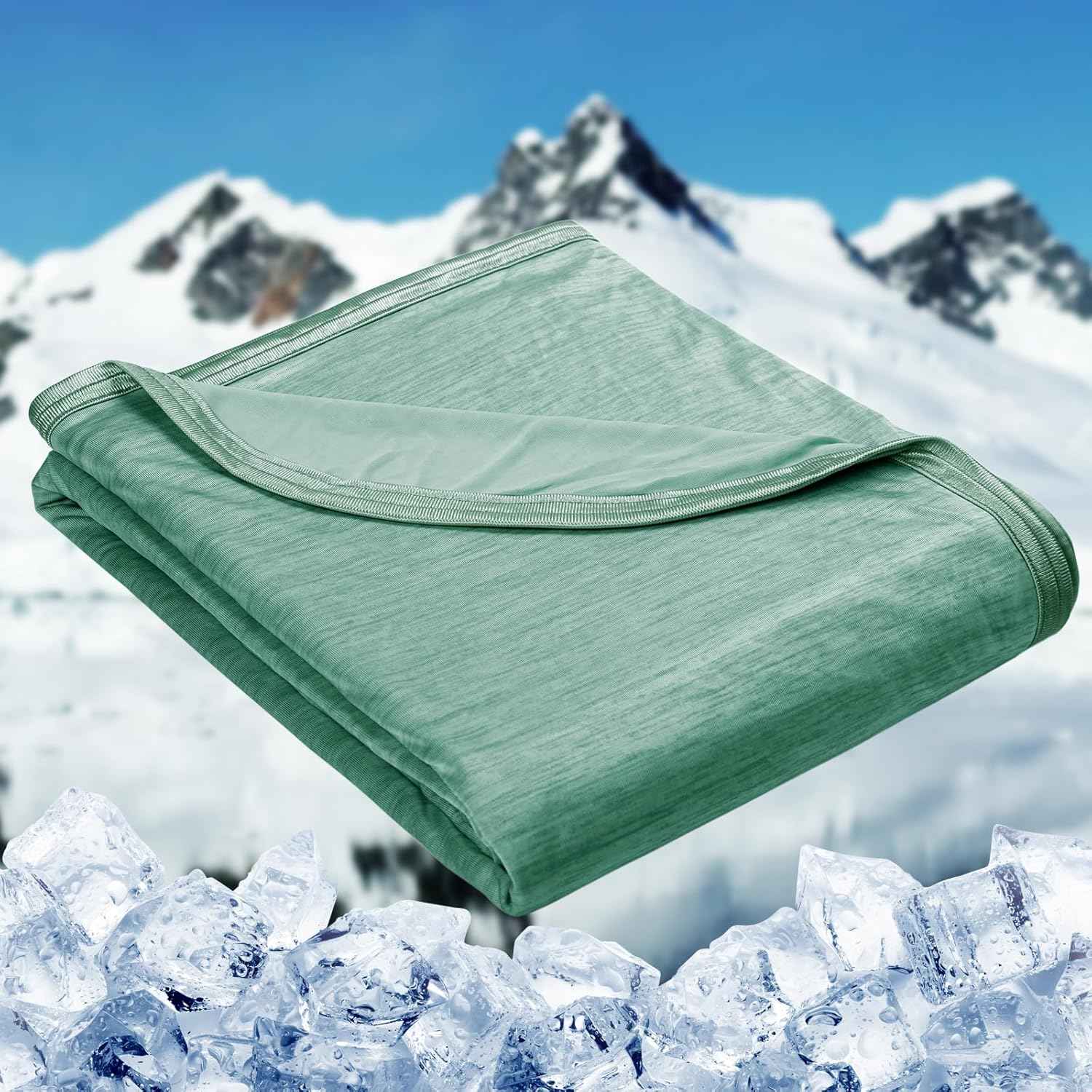 HOMFINE Cooling Blanket for Hot Sleepers - Summer Blanket Thin Lightweight Breathable Soft Double Side Enhanced Cooling for Bed Couch Sofa, Keep Cool for Night Sweats