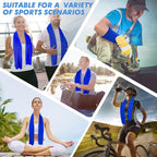 Cooling Towels (47"x12") for Neck and Face, Ice Towel for Hot Weather, Soft Breathable Chilly Gym Towels, Microfiber Towel for Work Out, Yoga, Running, Camping & More Activities