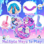 Cloud Slime kit for Girls Ages 8-12, Toys for Girls and Boys, for Kids Slime Set Party kit Goodie Bag Stuffers, 4 5 6 7 8 9 10 Year Old Girl Birthday Gift Cute Stuff