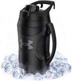 Insulated Water Bottle with Handle & Fence Hook, Half Gallon Sports Water Jug, Leak-Resistant & BPA-Free for Baseball, Football & Gym
