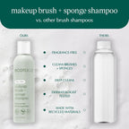 EcoTools Makeup Brush Cleansing Pad + Deep Clean Shampoo Bundle, Brush Cleaner Mat & Cleanser for Deep Cleaning Tools, Clean Formula, Cruelty-Free, & Vegan, 2 Piece Set