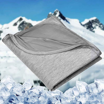 HOMFINE Cooling Blanket for Hot Sleepers - Summer Blanket Thin Lightweight Breathable Soft Double Side Enhanced Cooling for Bed Couch Sofa, Keep Cool for Night Sweats
