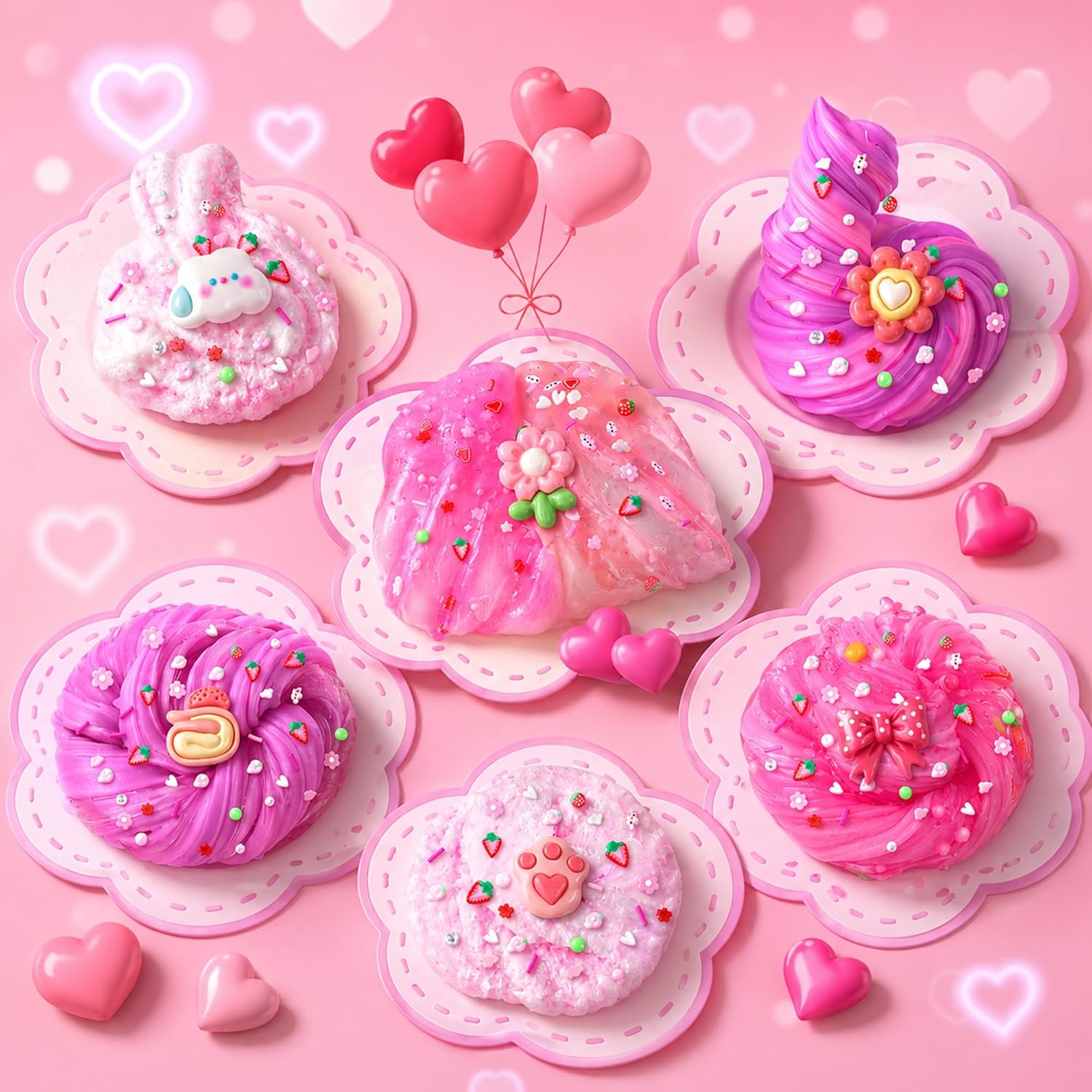 Cloud Slime kit for Girls Ages 8-12, Toys for Girls and Boys, for Kids Slime Set Party kit Goodie Bag Stuffers, 4 5 6 7 8 9 10 Year Old Girl Birthday Gift Cute Stuff