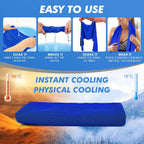 Cooling Towels (47"x12") for Neck and Face, Ice Towel for Hot Weather, Soft Breathable Chilly Gym Towels, Microfiber Towel for Work Out, Yoga, Running, Camping & More Activities
