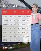 TNNZEET 6 Pack Womens Shirts - Short Sleeve Slim Fit Tight Crop Tops Spring Summer Clothes Basic Tees for Workout Gym Casual