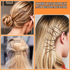 Teenitor 300pcs Bobby Pins Hair Pins Kit, 100pcs Bobby Pins 100 Hair Pins for Women for Buns, 100pcs Hair Bands, 2" 2.36", Bobb y Pins for Gray Hair 2" 2.75"