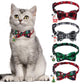 4 Pack Christmas Cat Collars with Bow Tie & Bell