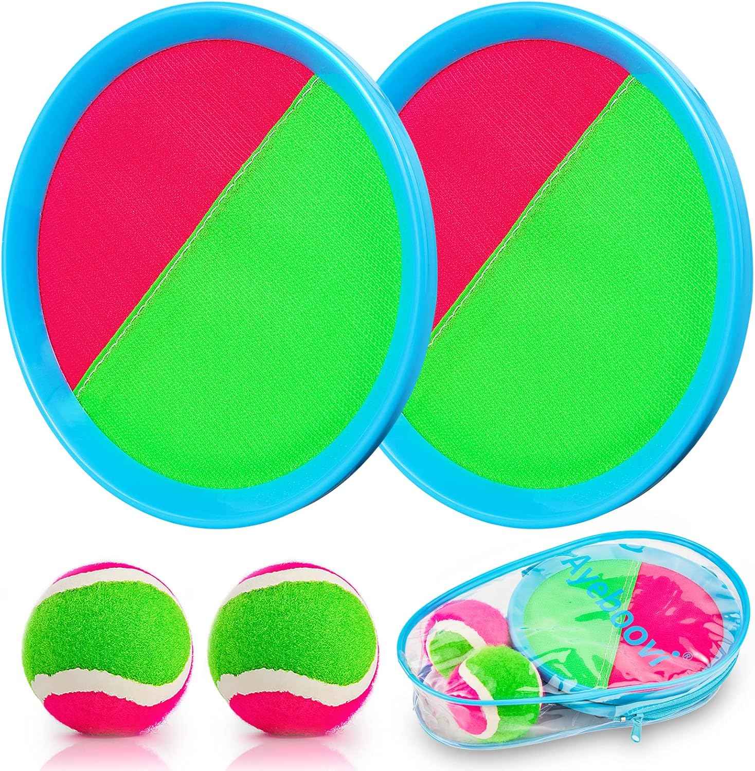 Ayeboovi Toss and Catch Ball Outdoor Beach Pool Toys for 3 4 5 6 7 8 Year Old Boys Girls Birthday Gifts Easter Basket Stuffers Outside Yard Games for Kids and Family Activities