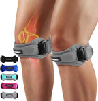 CAMBIVO 2 Pack Patella Tendon Knee Straps, Knee Brace for Women & Men with Extra Straps, Patella Bands for Pain Relief, Osgood Schlatter, Jumper’s Knee, Tendonitis, Running, Basketball, Volleyball