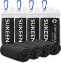 Sukeen Cooling Towels for Neck and Face, 4 Pack Cooling Towels for hot Weather (40"x12"), Cooling Rags for Yoga, Sport, Running, Workout,Gym, Camping, Fitness, Workout & More