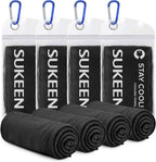 Sukeen Cooling Towels for Neck and Face, 4 Pack Cooling Towels for hot Weather (40"x12"), Cooling Rags for Yoga, Sport, Running, Workout,Gym, Camping, Fitness, Workout & More