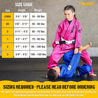 Elite Sports IBJJF Ultra Light BJJ Brazilian Jiu Jitsu Gi for Kids with Preshrunk Fabric and Free Belt