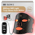 Red Light Therapy Mask for Face – 4 Light Modes with 850nm NIR, Red & Blue LED Light Therapy, 2600mAh Rechargeable LED Face Mask for Radiant Glow at Home