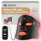 Red Light Therapy Mask for Face – 4 Light Modes with 850nm NIR, Red & Blue LED Light Therapy, 2600mAh Rechargeable LED Face Mask for Radiant Glow at Home