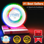 TOSY Flying Disc - 108 RGB Multicolor or 36 Monocolor LEDs, Super Bright, Smart Modes, Easter Basket Stuffers Gift, Camping Toy for Kid/Teen/Adult, Auto Light Up, Rechargeable, Waterproof, 175g