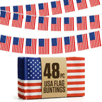 2026 World Cup Flag Bunting String, Double-Sided Polyester Rope 15m - Soccer tournament Bunting Banner for Party Decorations for Tournaments, Garden Streets & Pub Bar