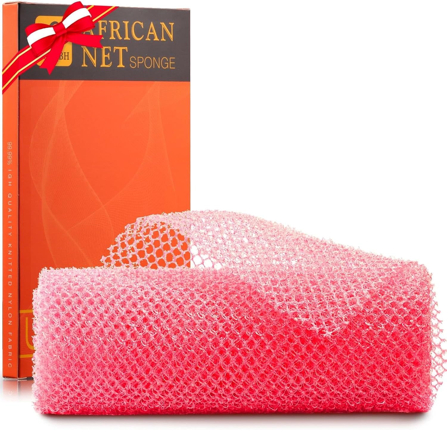 African Bath Sponge African Net Long Net Bath Sponge Exfoliating Shower Body Scrubber Back Scrubber Skin Smoother,Great for Daily Use