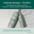 EcoTools Makeup Brush Cleansing Pad + Deep Clean Shampoo Bundle, Brush Cleaner Mat & Cleanser for Deep Cleaning Tools, Clean Formula, Cruelty-Free, & Vegan, 2 Piece Set