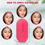 Ice Roller for Face & Eyes – Facial Ice Roller for Under Eye Puffiness, Reusable Silicone Ice Face Roller Massager for Skin Tightening, Pore Shrinking & Cooling Skincare Tool