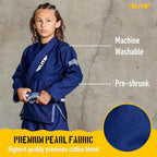 Elite Sports IBJJF Ultra Light BJJ Brazilian Jiu Jitsu Gi for Kids with Preshrunk Fabric and Free Belt