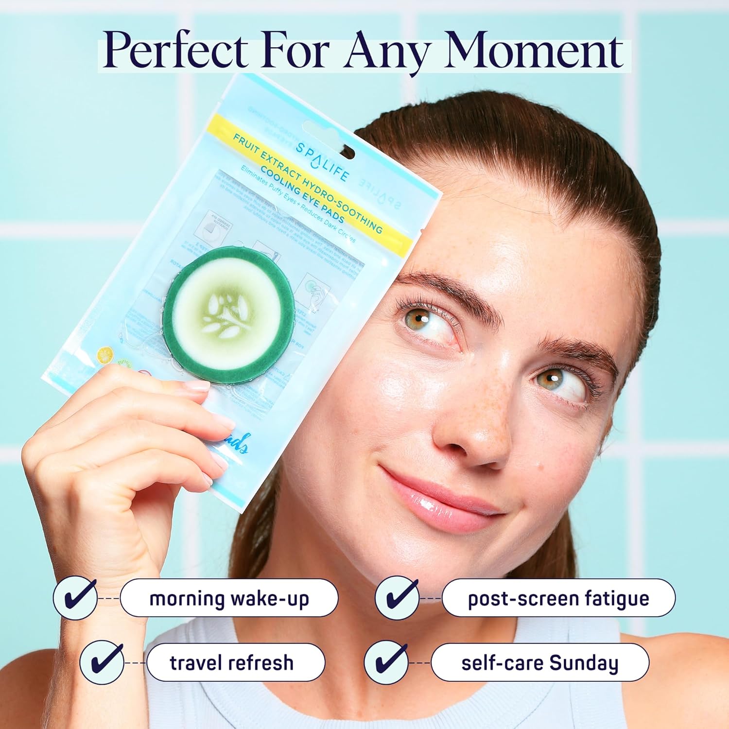 SpaLife Cooling Eye Pads | Spa Gifts & Korean Dark Circles & Puffy Eyes Treatment | Nourishing Eye Pads | Eye Mask for Puffy Eyes Daily Depuffing Eye Patches | 4 Packs of 12