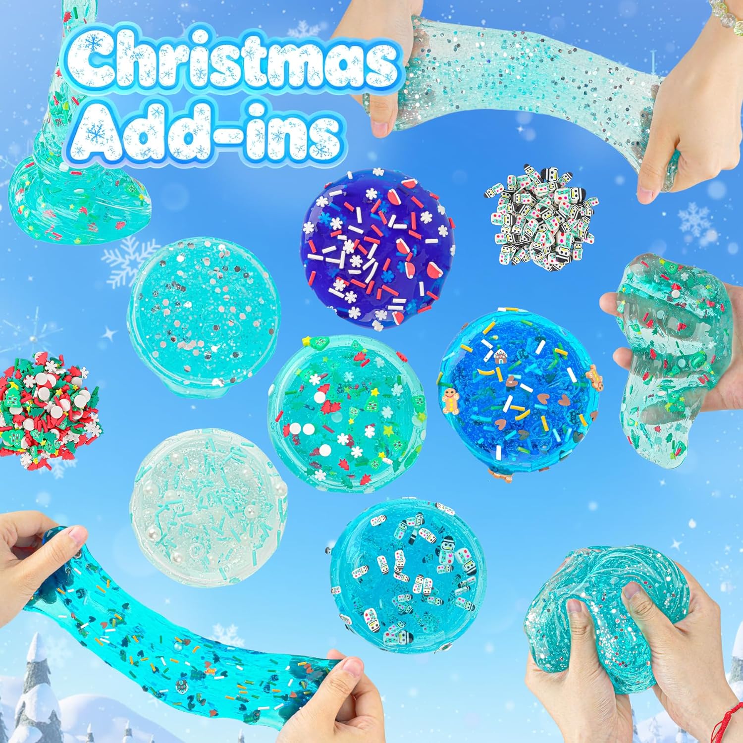 Cloud Slime kit for Girls Ages 8-12, Toys for Girls and Boys, for Kids Slime Set Party kit Goodie Bag Stuffers, 4 5 6 7 8 9 10 Year Old Girl Birthday Gift Cute Stuff