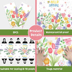 Summer Party Decorations - Summer Decorations for Home - 2 Pack Disposable Plastic Tablecloth | Floral Tablecloth for Mothers Day Wildflower Butterfly Birthday Garden Party Decorations