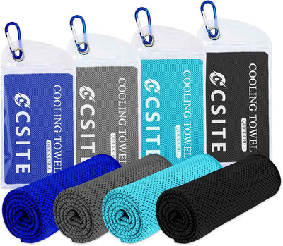 Cooling Towels (47"x12") for Neck and Face, Ice Towel for Hot Weather, Soft Breathable Chilly Gym Towels, Microfiber Towel for Work Out, Yoga, Running, Camping & More Activities