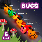 Tub Works® Bugs™ Light Up Bath Toys, 6 Pack | Water-Activated Light Up Toys Flash & Change Color | Easy-Grip Baby Girl & Toddler Bath Toys | Sensory Bathtub Toys with Bath Lights