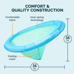 SwimWays Spring Float Premium Papasan Pool Lounger, Inflatable Pool Floats Adult with Fast Inflation for Ages 15 & Up