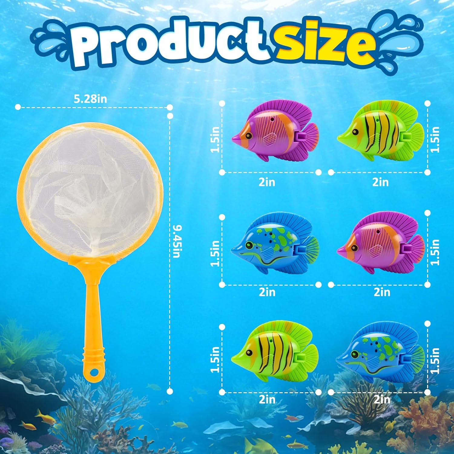 Diving Pool Toys, Bath Toys Set for Kids Shower Ages 3-12, Beach Essentials Water Toy Pool Games Summer Swim Water Dive Sinking Mermaid Toys