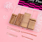 Teenitor 300pcs Bobby Pins Hair Pins Kit, 100pcs Bobby Pins 100 Hair Pins for Women for Buns, 100pcs Hair Bands, 2" 2.36", Bobb y Pins for Gray Hair 2" 2.75"