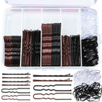 Teenitor 300pcs Bobby Pins Hair Pins Kit, 100pcs Bobby Pins 100 Hair Pins for Women for Buns, 100pcs Hair Bands, 2" 2.36", Bobb y Pins for Gray Hair 2" 2.75"