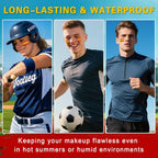 3 in 1 Colors Face Body Paint Sticks for Soccer,Football,Softball,Baseball,High Pigment & Waterproof Eye Black Stick Makeup