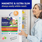 Magnetic Kitchen & Health Reference Cheat Sheet Booklet