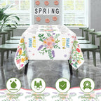 Summer Party Decorations - Summer Decorations for Home - 2 Pack Disposable Plastic Tablecloth | Floral Tablecloth for Mothers Day Wildflower Butterfly Birthday Garden Party Decorations