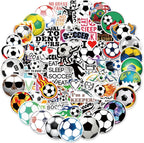 100PCS Soccer Stickers for Boys Girls Kids Teens, Vinyl Waterproof Soccer Stickers for Water Bottles, Laptops, Goodie Bag Stuffers, 2026 Soccer World Cup Party Favors