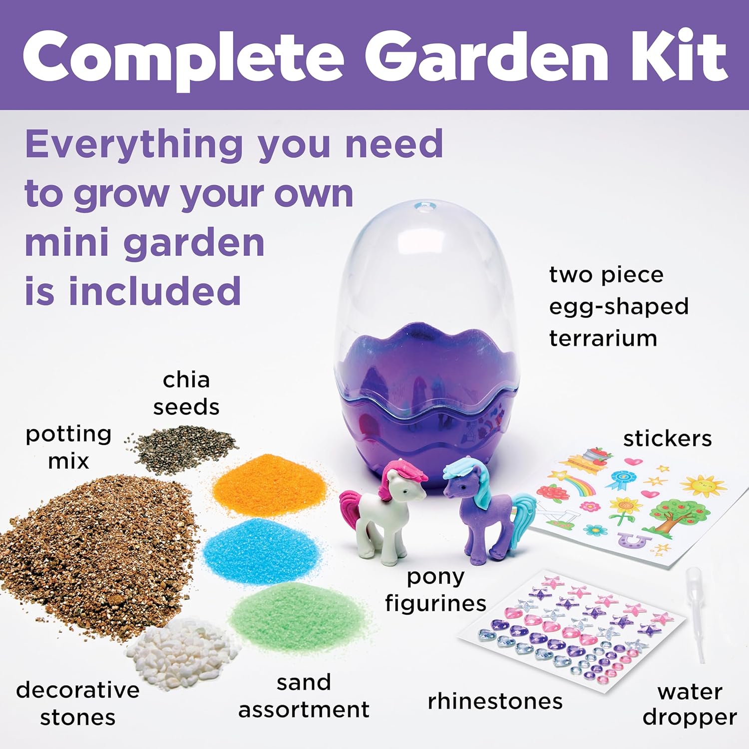 Creativity for Kids Mini Garden: Gifts for Girls, Crafts and Toys, Stocking Stuffers for Kids (Ages 6+)