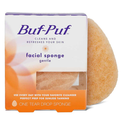 Buf-Puf Gentle Facial Sponge, Dermatologist Developed, Removes Deep Down Dirt & Makeup That Causes Breakouts and Blackheads, Reusable, Exfoliating