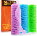 African Bath Sponge African Net Long Net Bath Sponge Exfoliating Shower Body Scrubber Back Scrubber Skin Smoother,Great for Daily Use
