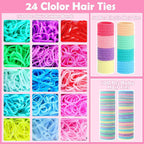 Hair Accessories for Girls, 1700 Pcs Colorful Hair Rubber Bands Elastic Hair Ties Hair Clips Hair Wax Stick Spray Bottle Hair Styling Tools with Organizer Box