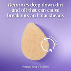 Buf-Puf Gentle Facial Sponge, Dermatologist Developed, Removes Deep Down Dirt & Makeup That Causes Breakouts and Blackheads, Reusable, Exfoliating
