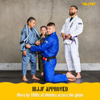 Elite Sports IBJJF Ultra Light BJJ Brazilian Jiu Jitsu Gi for Kids with Preshrunk Fabric and Free Belt