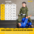 Elite Sports IBJJF Ultra Light BJJ Brazilian Jiu Jitsu Gi for Kids with Preshrunk Fabric and Free Belt