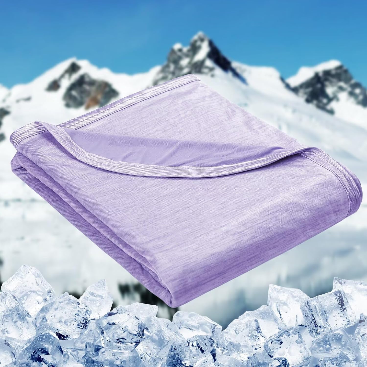 HOMFINE Cooling Blanket for Hot Sleepers - Summer Blanket Thin Lightweight Breathable Soft Double Side Enhanced Cooling for Bed Couch Sofa, Keep Cool for Night Sweats