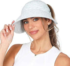 Ponyflo Sunblocker Wide Brim Hat, Patented Women’s Ponytail Sun Hat for Adults, UPF 50 Sun Protection