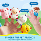 Play-Act Learning Toy for Toddlers 1 2 3 Years Old, Counting, Matching & Sorting Montessori Learning Farm Train Including 9 Farm Animals, Birthday Gift for Baby Boys Girls