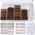 Teenitor 300pcs Bobby Pins Hair Pins Kit, 100pcs Bobby Pins 100 Hair Pins for Women for Buns, 100pcs Hair Bands, 2" 2.36", Bobb y Pins for Gray Hair 2" 2.75"