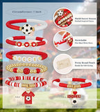 Soccer Cup Soccer Bracelets for Women Men, Stackable Soccer Jewelry Game Day Fan Accessories Gifts for Soccer Fans